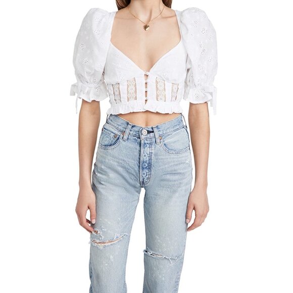 For Love & Lemons Jean Blouse